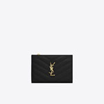 YSL Cassandre Matelasse Fragments Zipped Bi-Fold Wallet 668287 BOW01 1000