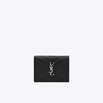 YSL Cassandre Matelasse Flap Card Case In Grain Embossed 668290 BOWA2 1000