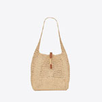 YSL Le 5 A 7 In Raffia Crochet And Smooth Leather 690941 GAAAR 2080