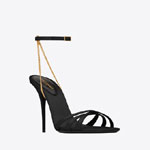 YSL Melody Sandals In Crepe Satin 731561 1UUKK 1000