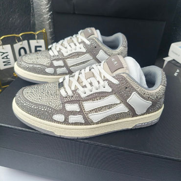 Amiri Crystal Skel-Top Low in Grey AMFOSR1059-030