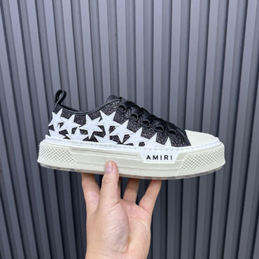 Amiri Glitter Stars Court Low in Black AWFOSR1106-001