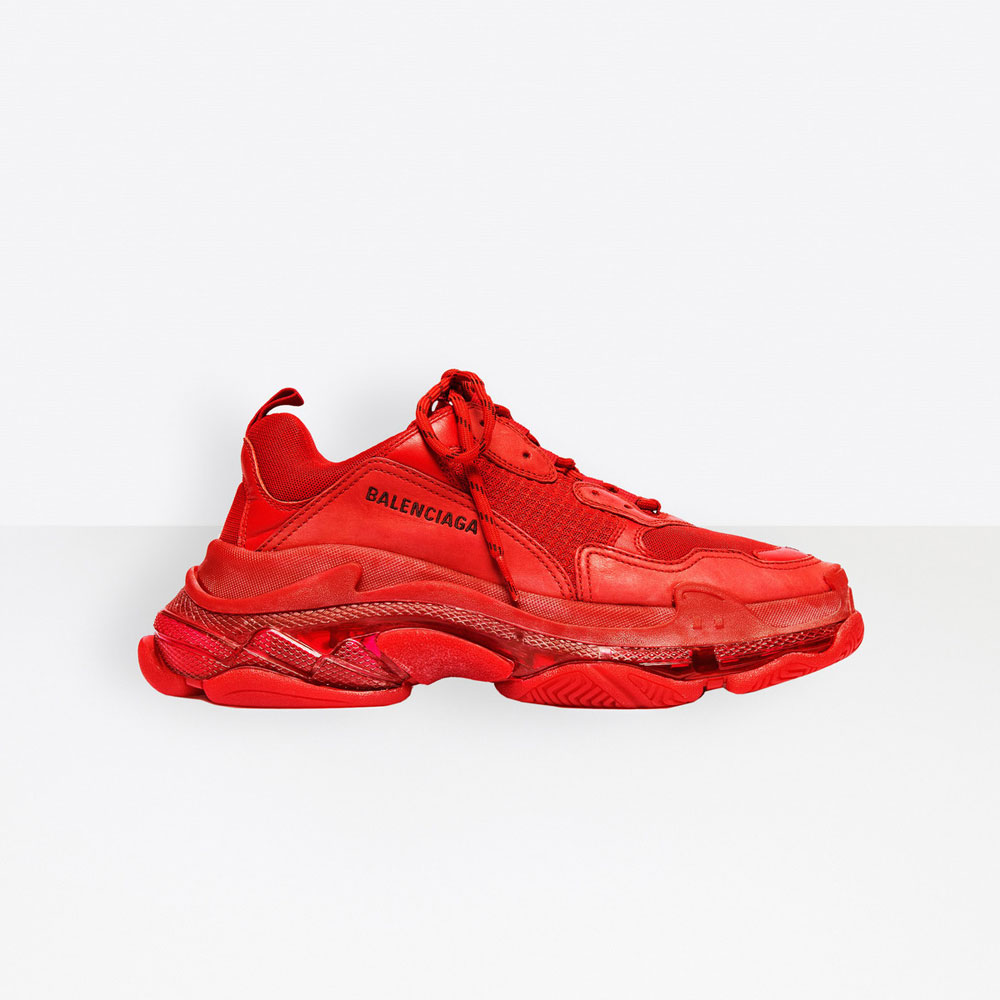 Balenciaga Triple S Clear Sole Red 541624 W09O1 6500: Image 1