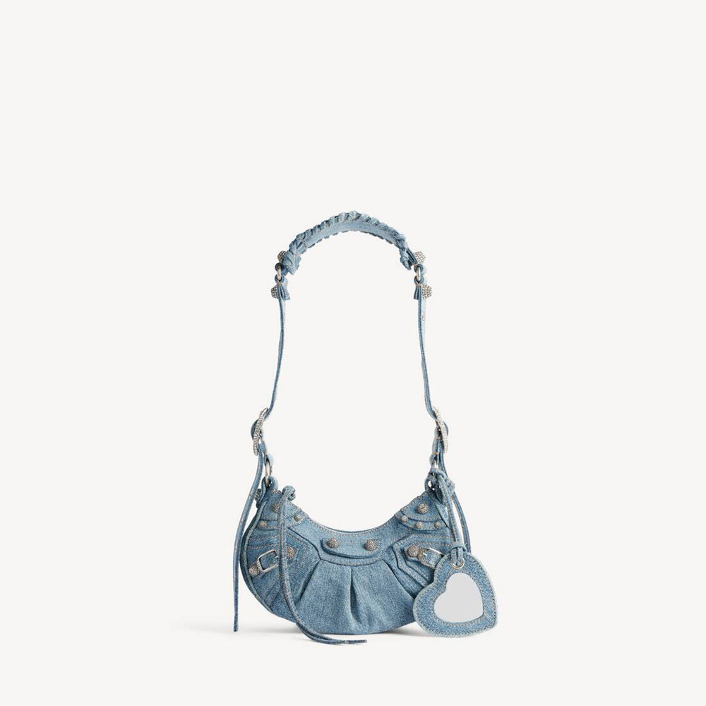 Balenciaga Le Cagole Shoulder Bag Xs in Blue 671309 2109U 4715: Image 1