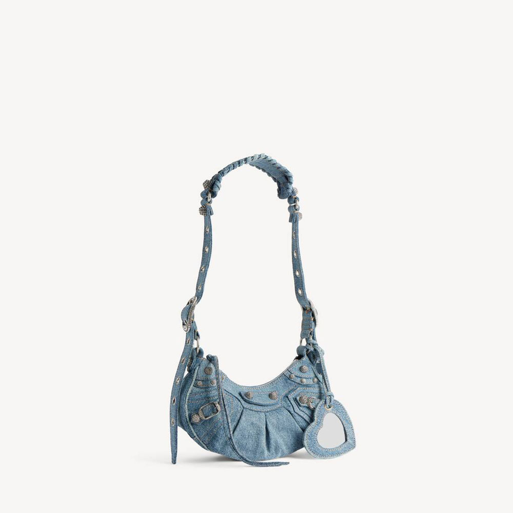 Balenciaga Le Cagole Shoulder Bag Xs in Blue 671309 2109U 4715: Image 2