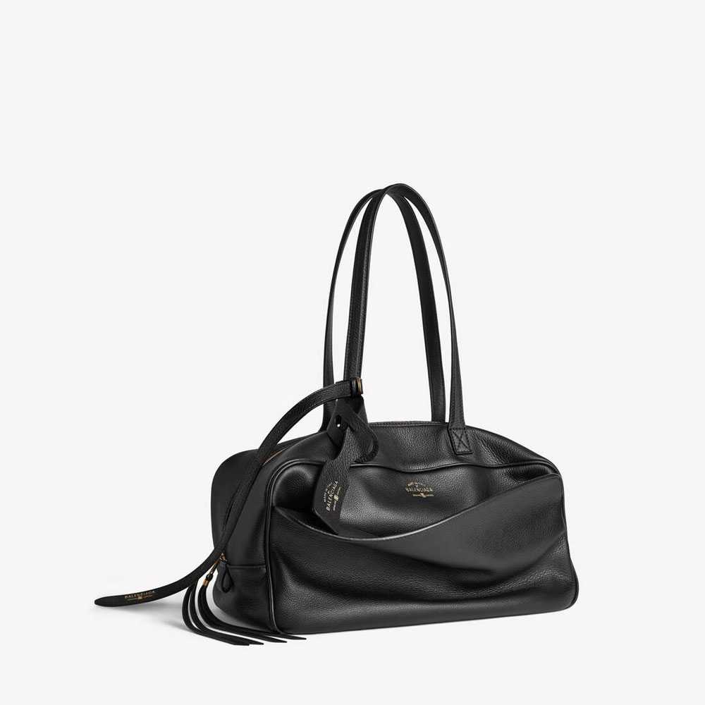 Balenciaga Carrie Bowling Bag Medium in Black 826425 2ABNQ 1000: Image 2