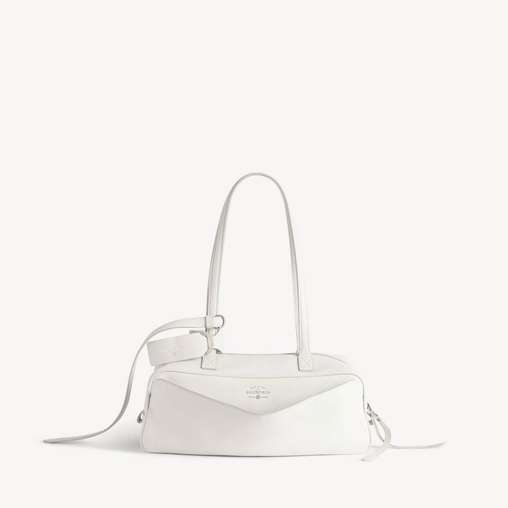 Balenciaga Carrie Bowling Bag Small in White 832920 2ABNP 9016: Image 1