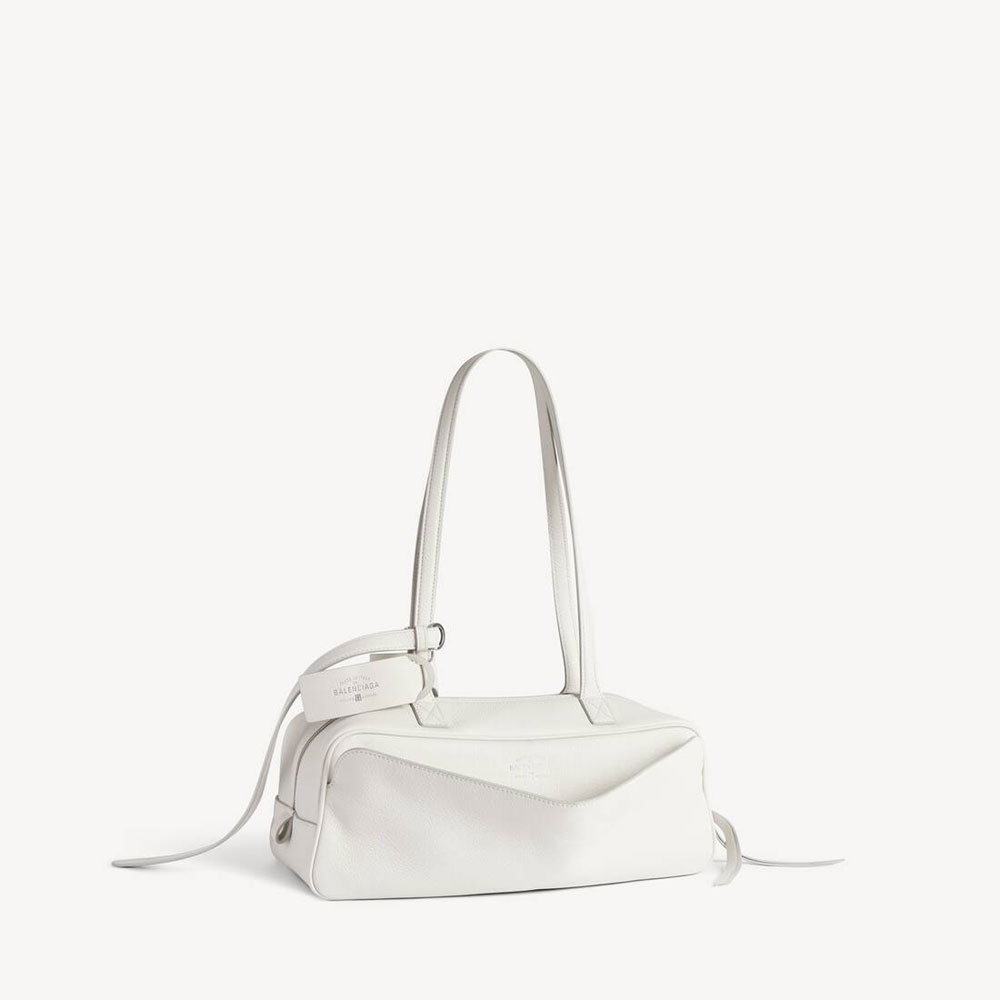 Balenciaga Carrie Bowling Bag Small in White 832920 2ABNP 9016: Image 2