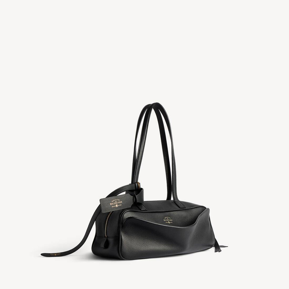 Balenciaga Carrie Bowling Bag Small in Black 832920 2ABNQ 1000: Image 2