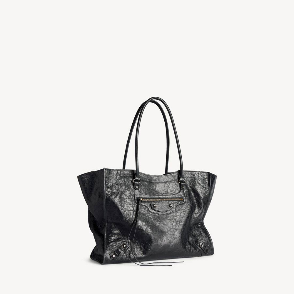 Balenciaga Le City Tote Bag Medium in Black 851818 2ABEK 1000: Image 2