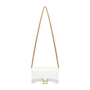 Balenciaga Hourglass Wallet On Chain Box in White 656050 1QJ4M 9000