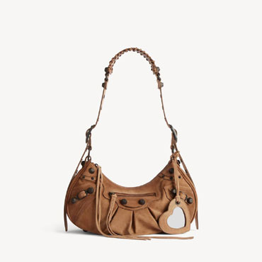 Balenciaga Le Cagole Shoulder Bag Small in Camel 671307 2AB2A 2533