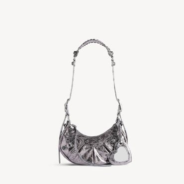 Balenciaga Le Cagole Shoulder Bag Xs in Silver 671309 0GT3Y 8103