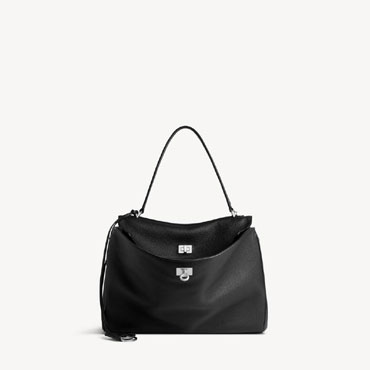 Balenciaga Rodeo bag Medium Grained Calfskin in Black 789772 2ABV6 1000