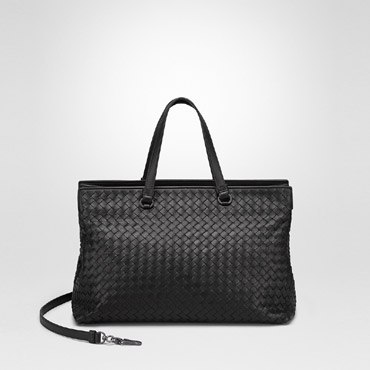 Bottega Veneta large top handle bag in nero intrecciato nappa 45284314ON