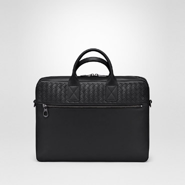 Bottega Veneta briefcase in nero calf leather intrecciato details 45324955NN