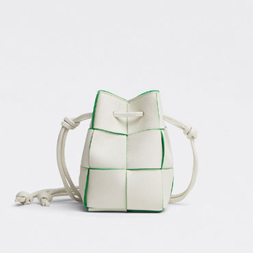 Bottega Veneta Mini Cassette Bucket Bag White 680217 V1Q7 19045