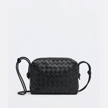 Bottega Veneta Small Loop Camera Bag in Black 723548 V1G1 18425