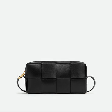 Bottega Veneta Mini Cassette Crossbody Bag Black 755031 VCQC 48425