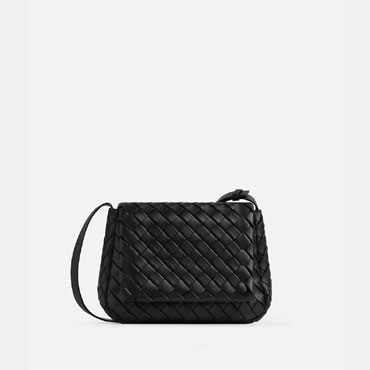 Bottega Veneta Small Cobble Messenger in Black 755659 V3BD 18803