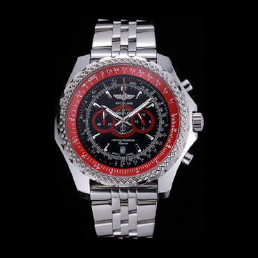 Breilting Bentley Supersports Black Red Dial Stainless Steel Bracelet BL5687