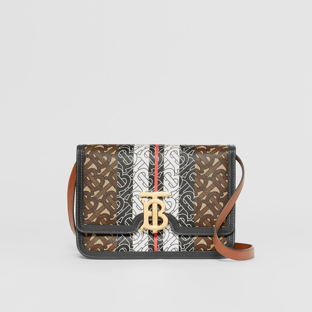 Burberry Small Monogram Stripe E-canvas TB Bag 80193361: Image 1