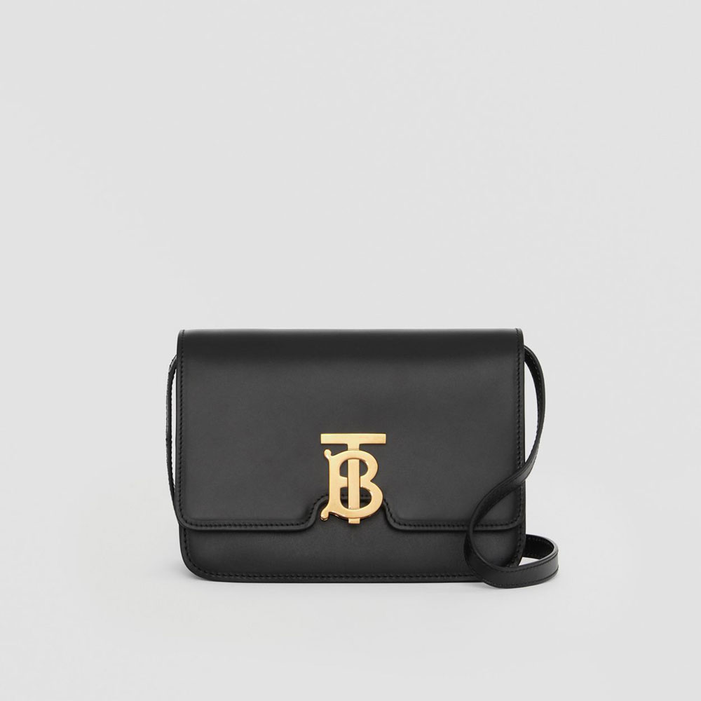 Burberry Small Leather TB Bag in Black 80345511: Image 1