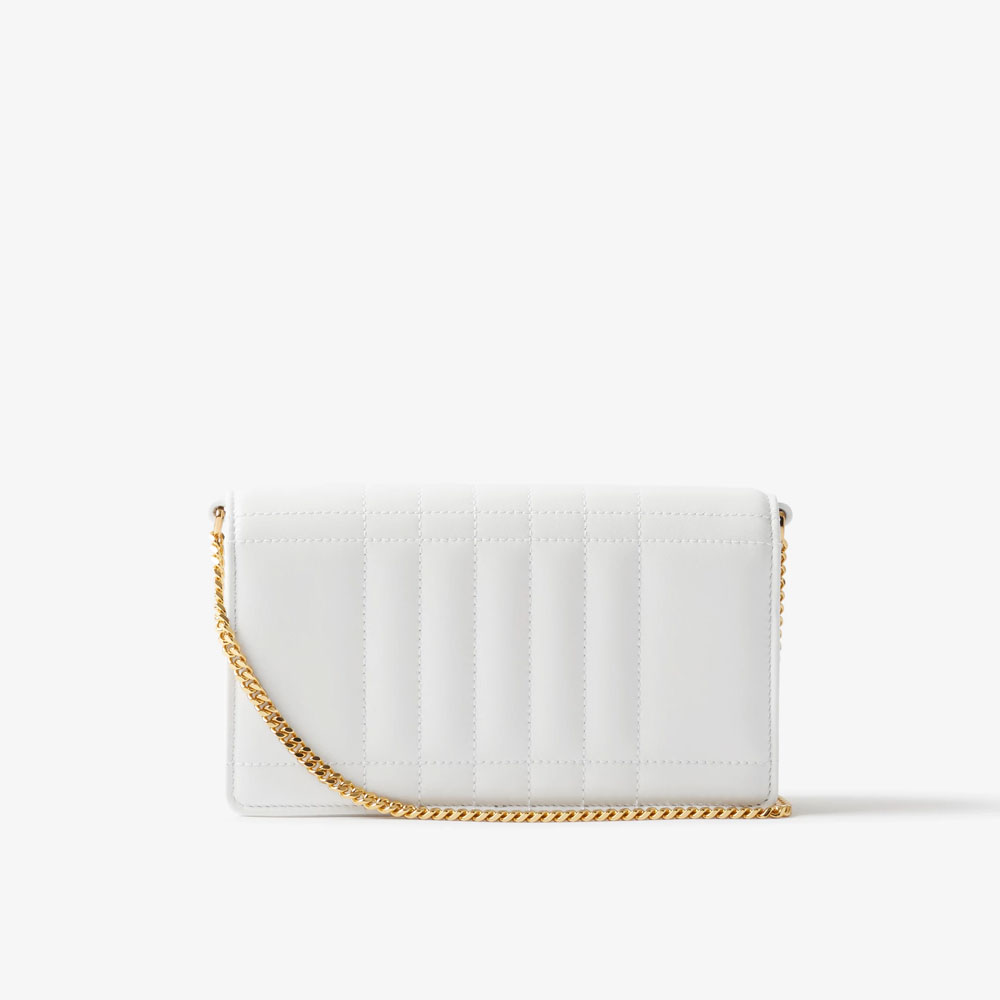 Burberry Lola Clutch in Optic White 80697531: Image 3