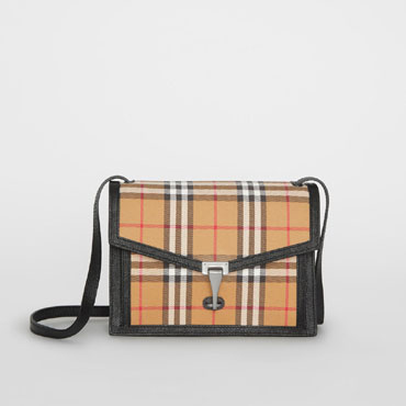 Burberry Small Vintage Check and Leather Crossbody Bag 80063591