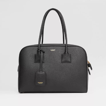 Burberry Large Leather Half Cube Bag in Black 80350531