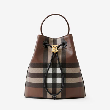 Burberry Small TB Bucket Bag in Dark birch brown 80696551