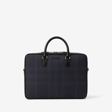 Burberry Slim Ainsworth Briefcase in Navy Canvas 80732721