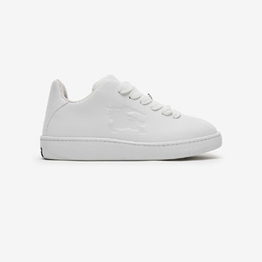 Burberry Leather Box Sneakers in White 80833261