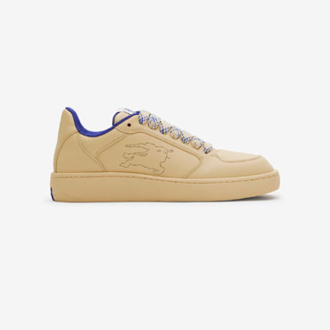 Burberry Leather Stock Sneakers in Vanilla 80995071