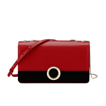 Flap cover Bulgari Bulgari Signature Bag in ruby red calf leather 280329