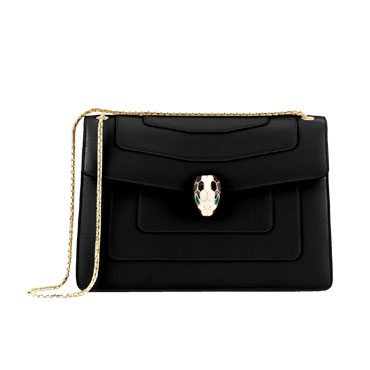 Bvlgari Black calf leather shoulder bag 35106