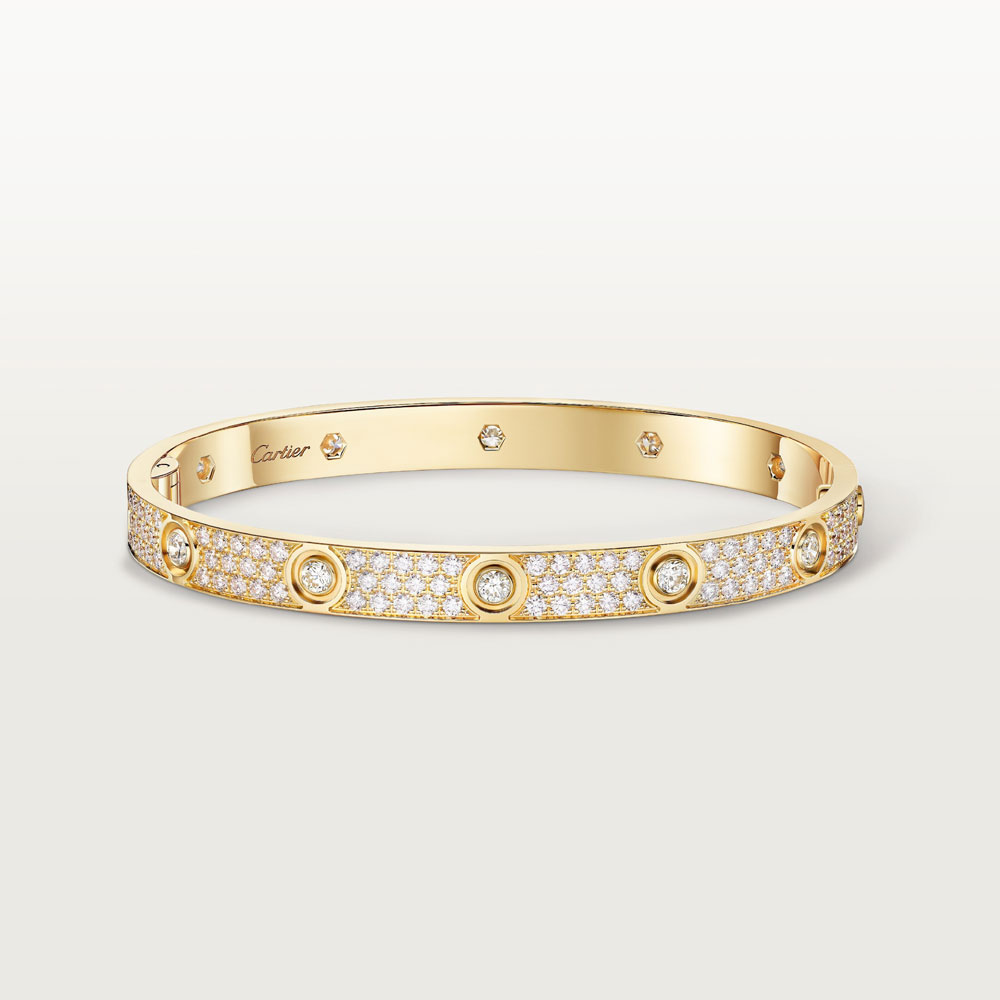Cartier LOVE bracelet classic model paved 10 diamonds N6727317: Image 1
