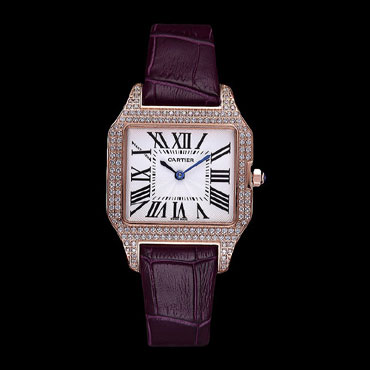 Cartier Santos 100 Diamond Rose Gold Bezel CTR6067