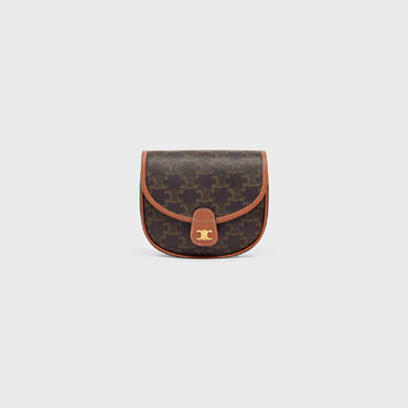 Celine Mini Besace In Triomphe Canvas Calfskin 196702BZJ 04LU