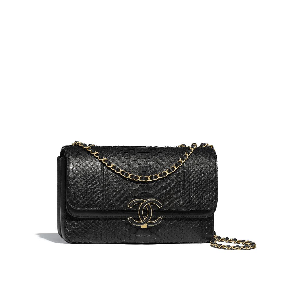 Chanel Python Lambskin Gold-Tone Metal A57276 Y83656 94305: Image 1