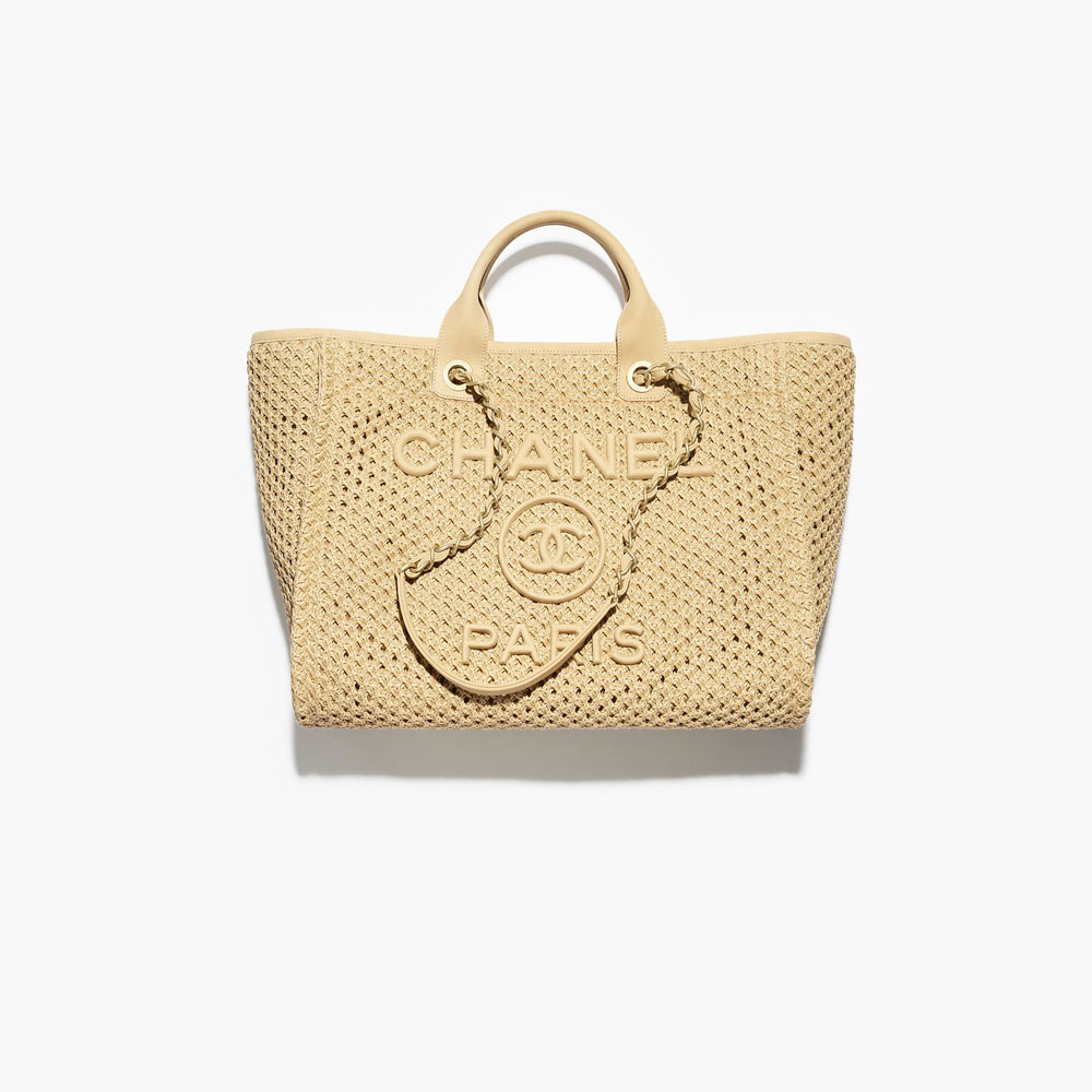 Chanel Large shopping bag in beige A66941 B22709 U5346: Image 1