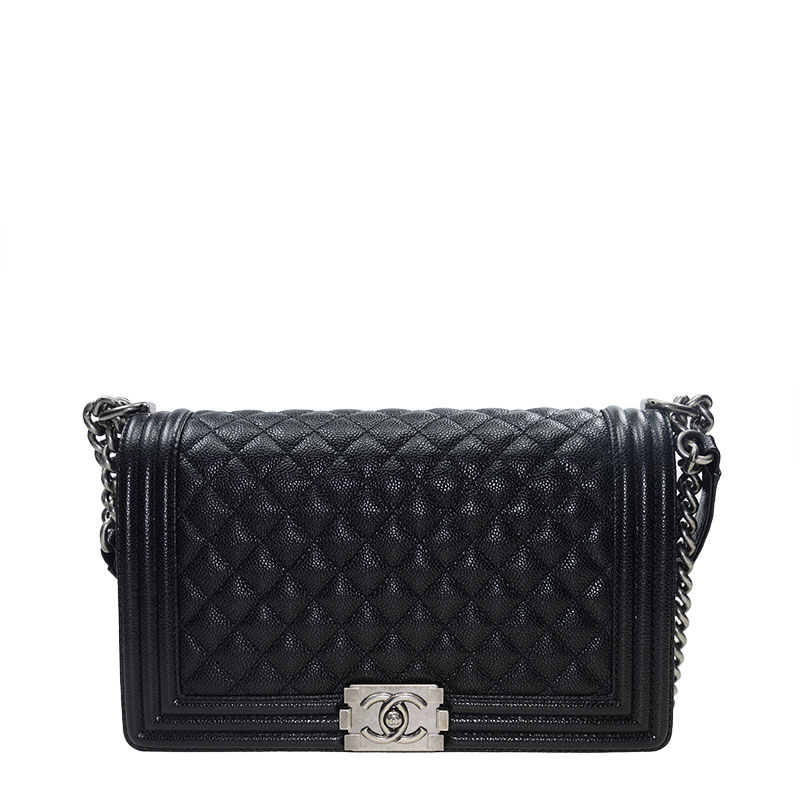 Boy Chanel Quilted flap Caviar bag A92193 Y61169 94305: Image 1