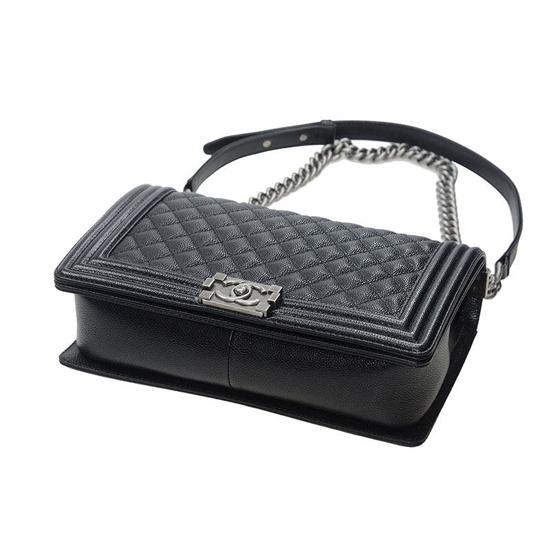 Boy Chanel Quilted flap Caviar bag A92193 Y61169 94305: Image 4