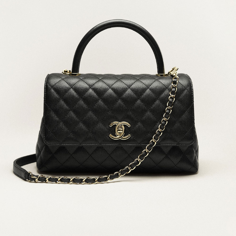 Chanel Large Flap Bag Grained Calfskin Gold A92991 B05061 94305: Image 2