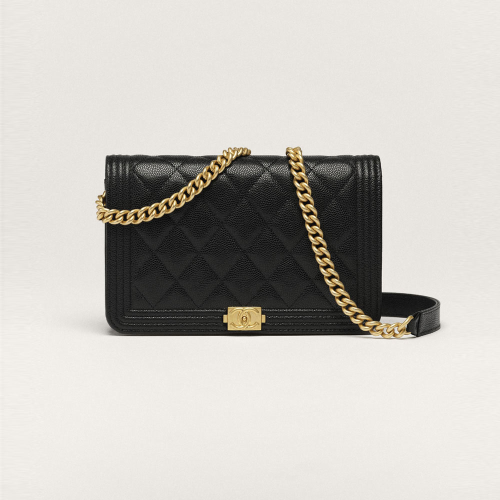 Chanel Boy chanel wallet on chain in black AP1117 B01490 94305: Image 2