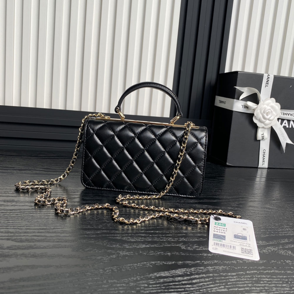 Chanel Clutch with chain in black AP4184 Y60767 94305: Image 2
