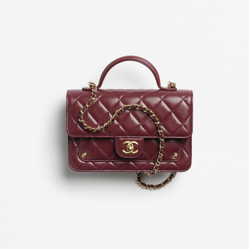 Chanel Wallet on chain in burgundy AP4674 B21437 U1192: Image 1