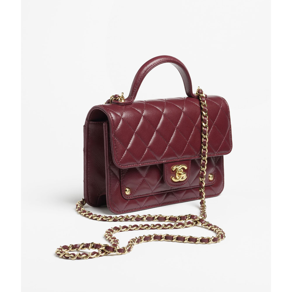 Chanel Wallet on chain in burgundy AP4674 B21437 U1192: Image 2
