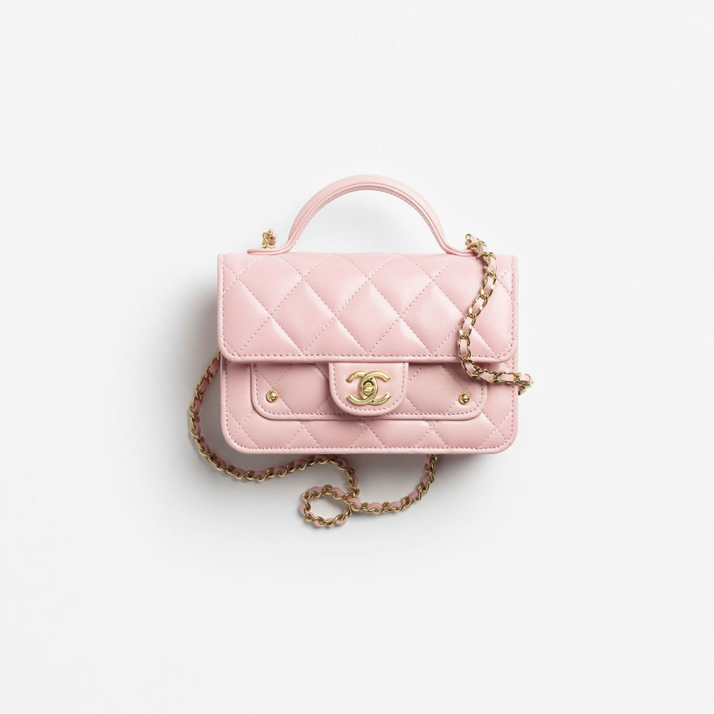 Chanel Clutch with chain in light pink AP4675 B21437 U2360: Image 1