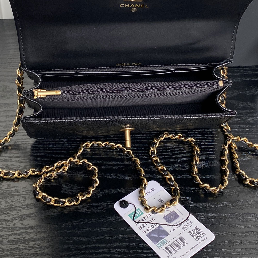 Chanel Clutch with chain in black AP4798 B21415 94305: Image 4